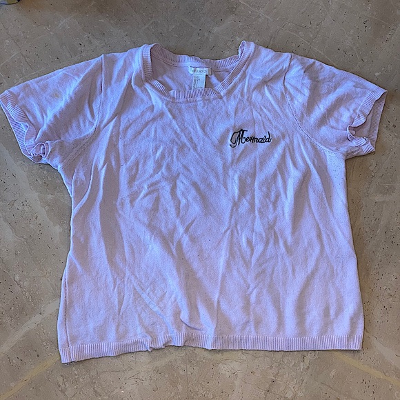 Forever 21 blush pink crop top “mermaid” - Picture 3 of 3